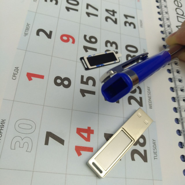 Металлическая ручка - флешка 2в1, 64 Гб / Тайная USB-флешка